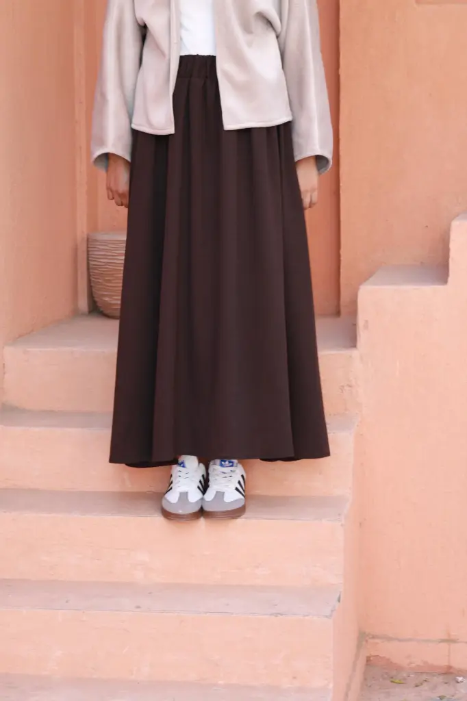  Brown cloche skirt 