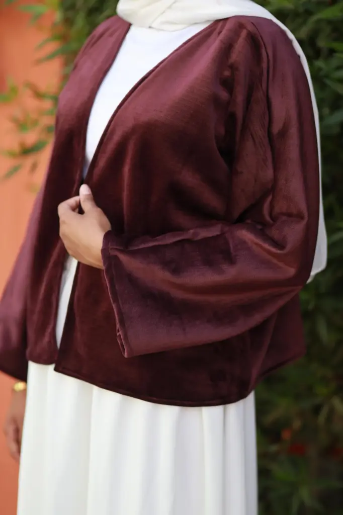 burgundy cardigan  