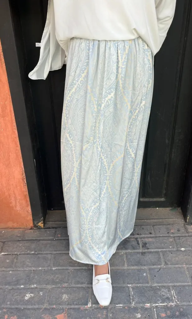 Satin prined skirt #25
