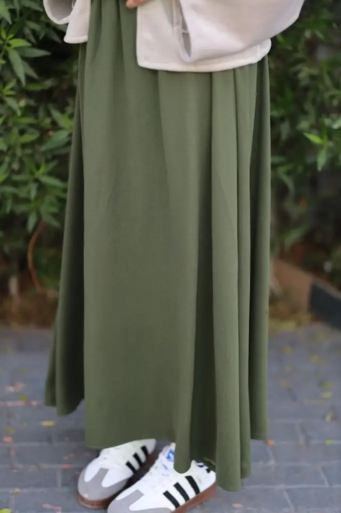  Olive green cloche skirt  (S)